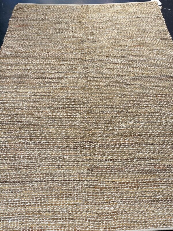 5' 00" x 8' 00" Hemp And Leather Rug- 113