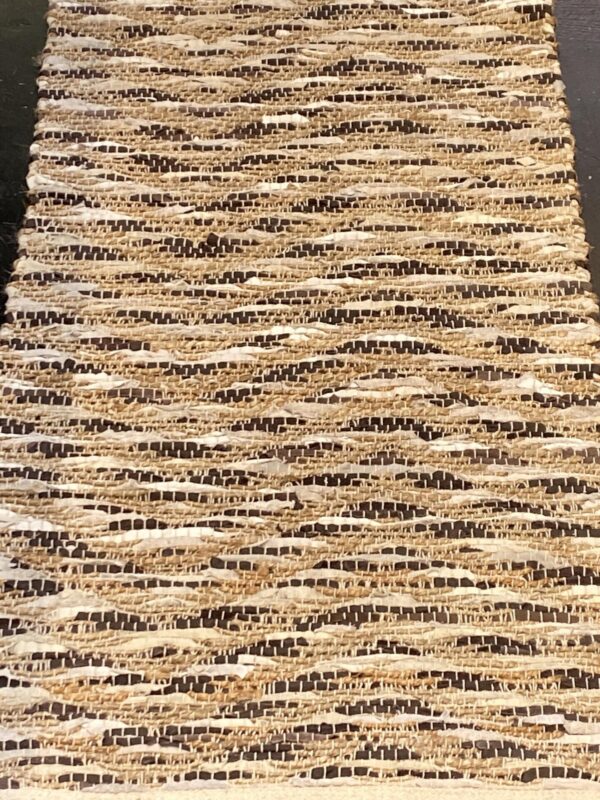 2' 00" x 5' 00" Hemp And Leather Rug- 157