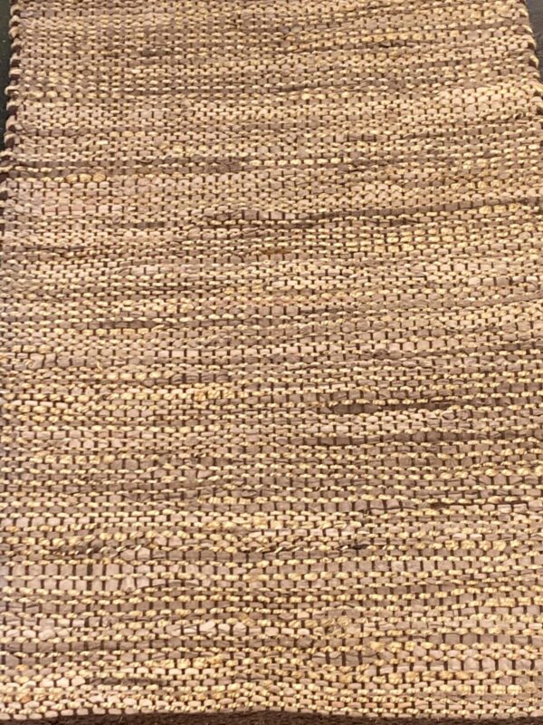 2' 00" x 5' 00" Hemp And Leather Rug- 179