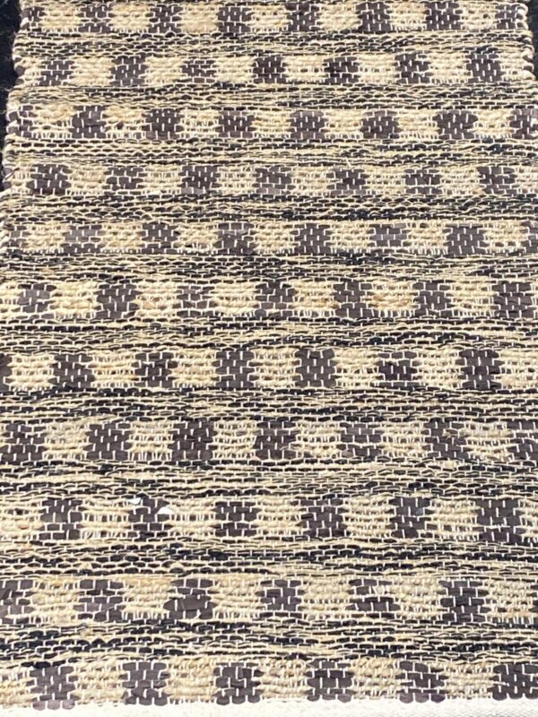 2' 00" x 5' 00" Hemp And Leather Rug- 186