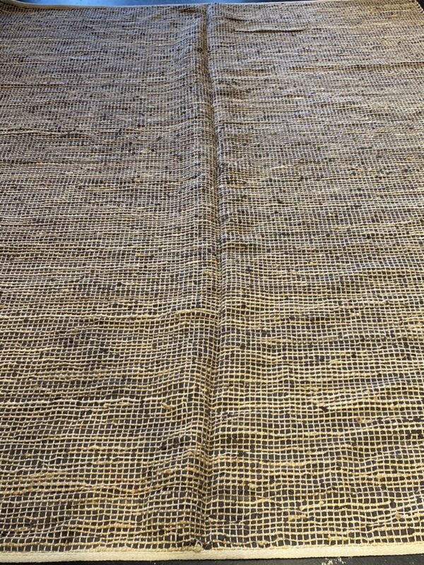 8' 00" x 10' 00" Hemp And Leather Rug- 49