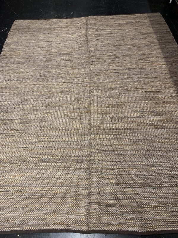 8' 00" x 10' 00" Hemp And Leather Rug- 52