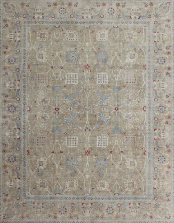 12' 03" x 15' 03" Wool & Silk- Pakistan - Image 2