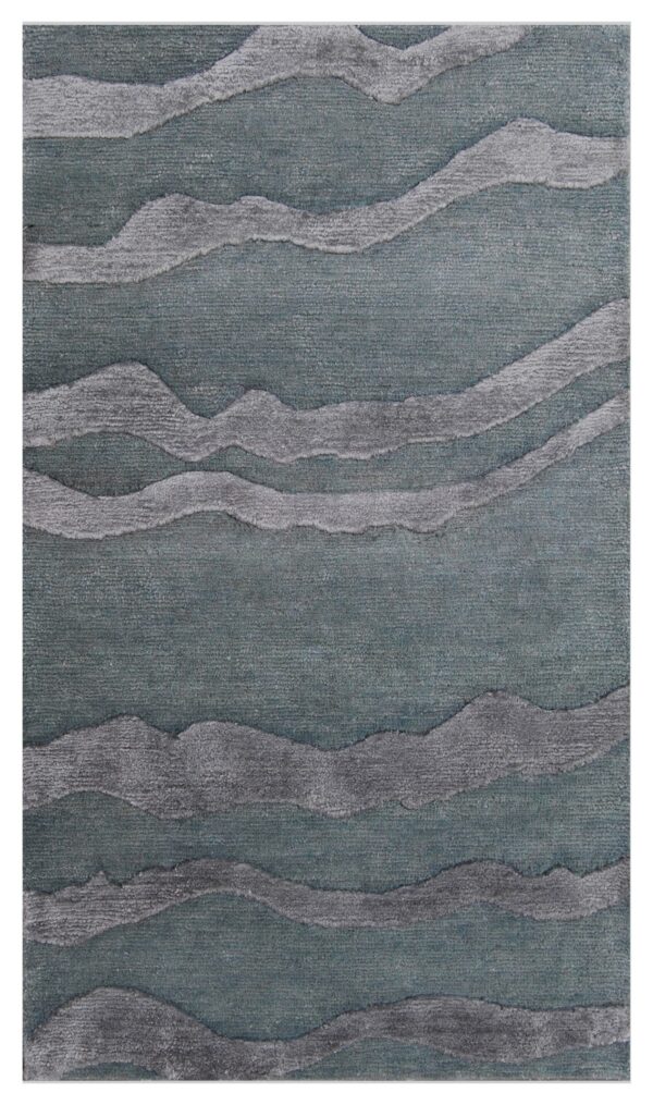 2' 00" x 2' 11" Wool And Viscose- India