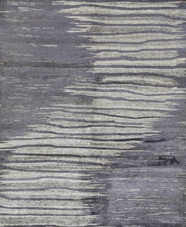 8' 02" x 9' 11" Wool & Silk- India - Image 2