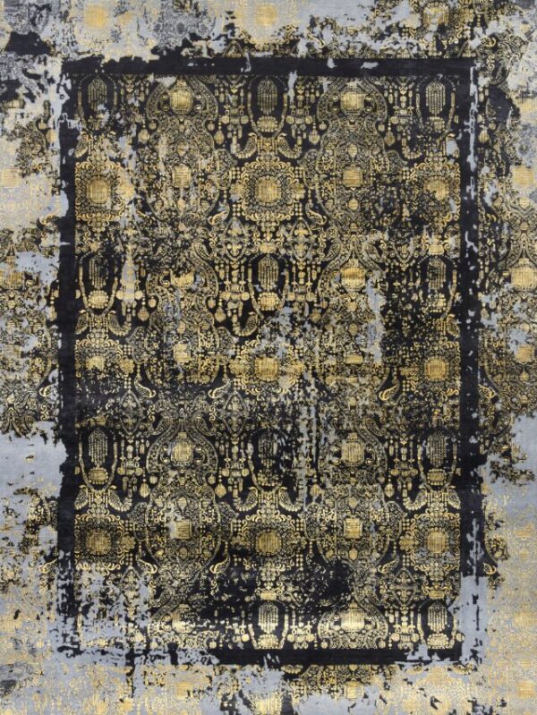 8' 11" x 12' 00" Wool And Viscose- India - Image 2