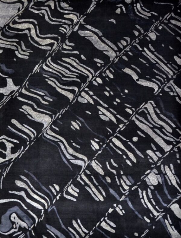 9' 03" x 12' 02" Wool And Viscose- India - Image 2