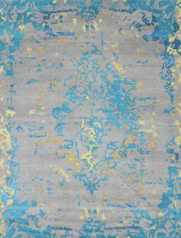 8' 03" x 10' 01" Wool And Viscose- India - Image 2