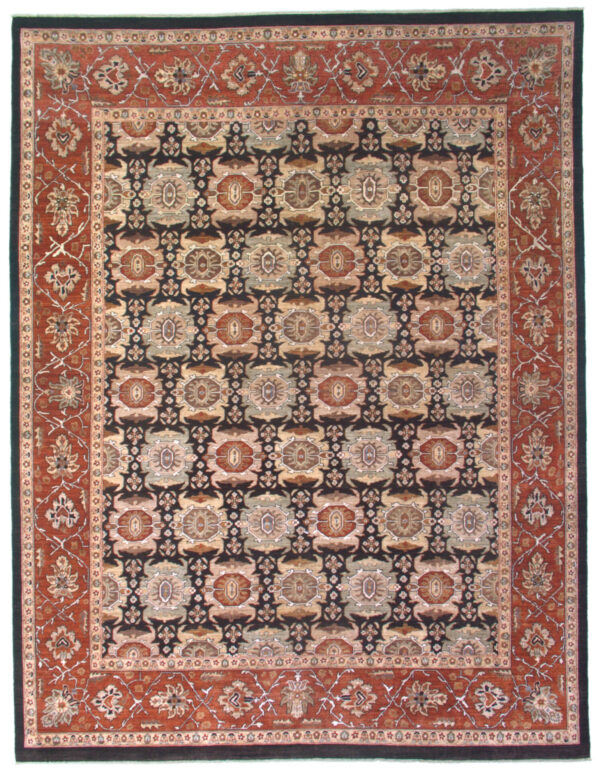 7' 09" x 9' 11" Wool & Silk- Pakistan