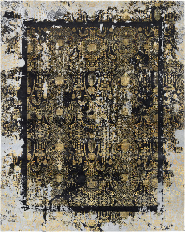 8' 03" x 9' 10" Wool And Viscose- India