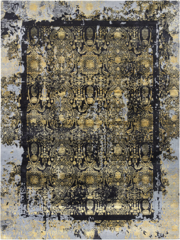 8' 11" x 12' 00" Wool And Viscose- India