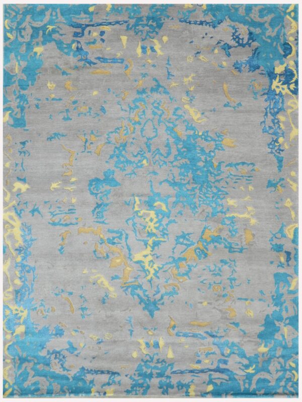 8' 03" x 10' 01" Wool And Viscose- India