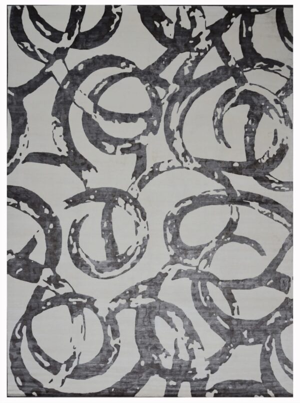 2' 01" x 2' 10" Wool And Viscose- India