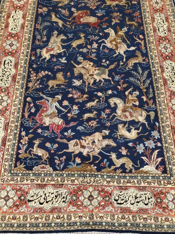 5' 01" x 8' 03" Wool & Silk- Iran