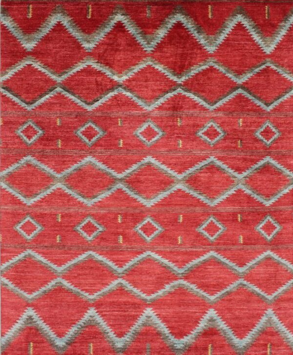 6' 01" x 8' 11" Afghanistan- Wool - Image 2