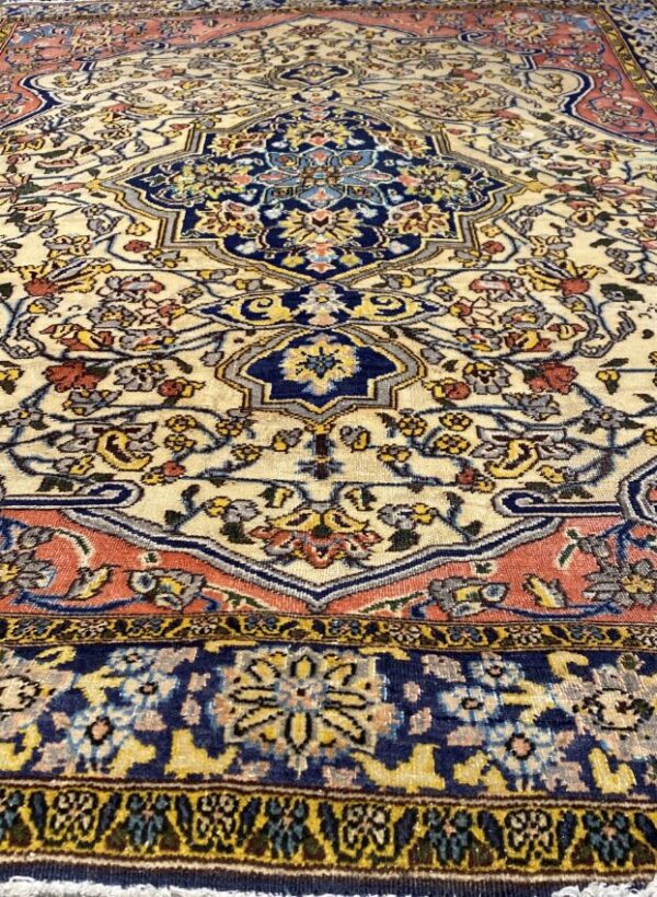 4' 09" x 6' 07" Wool & Silk- Iran - Image 2