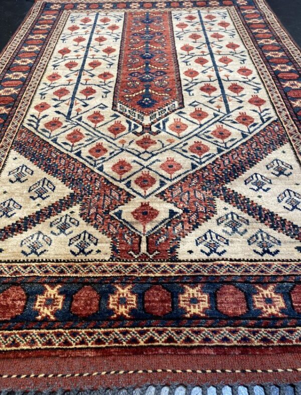 3' 04" x 4' 10" Wool- Afghanistan - Image 2