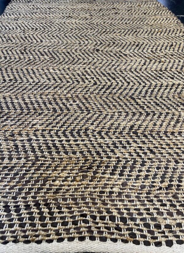4' 00" x 6' 00" Hemp And Leather- India - Image 2