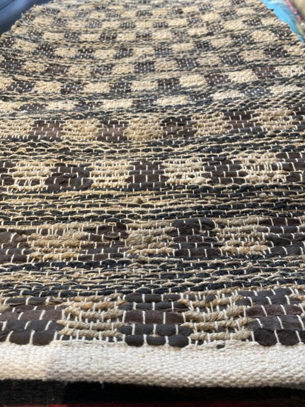 2' 00" x 5' 00" Hemp And Leather- India