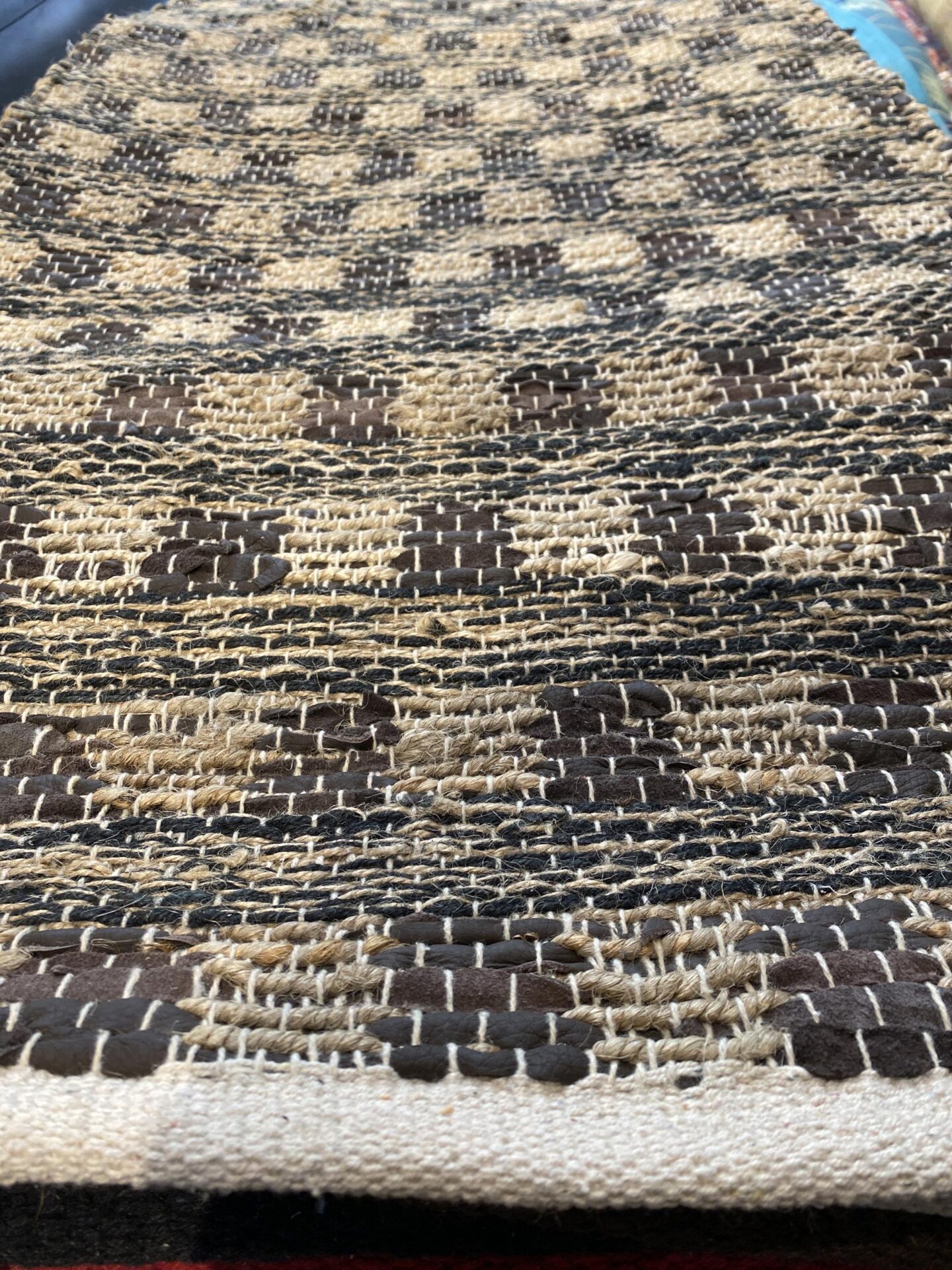 2' 00" x 5' 00" Hemp And Leather- India