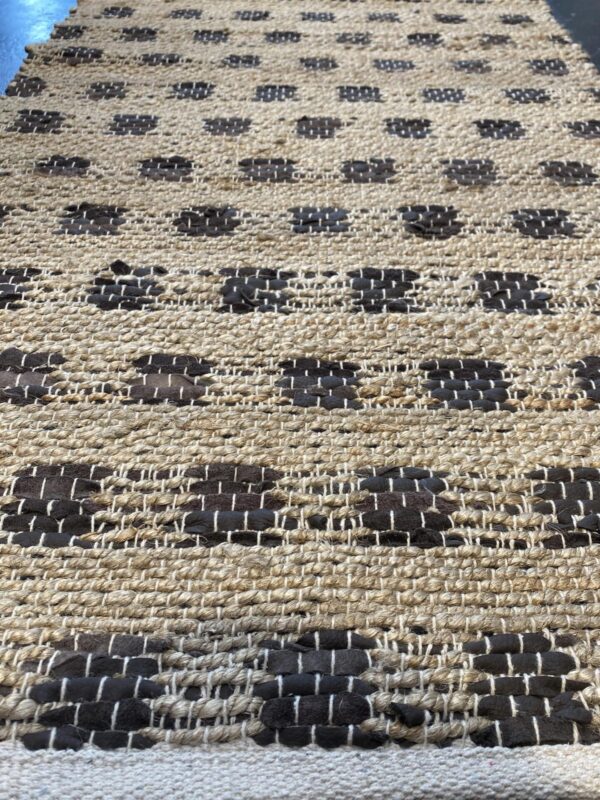 2' 00" x 5' 00" India- Hemp And Leather
