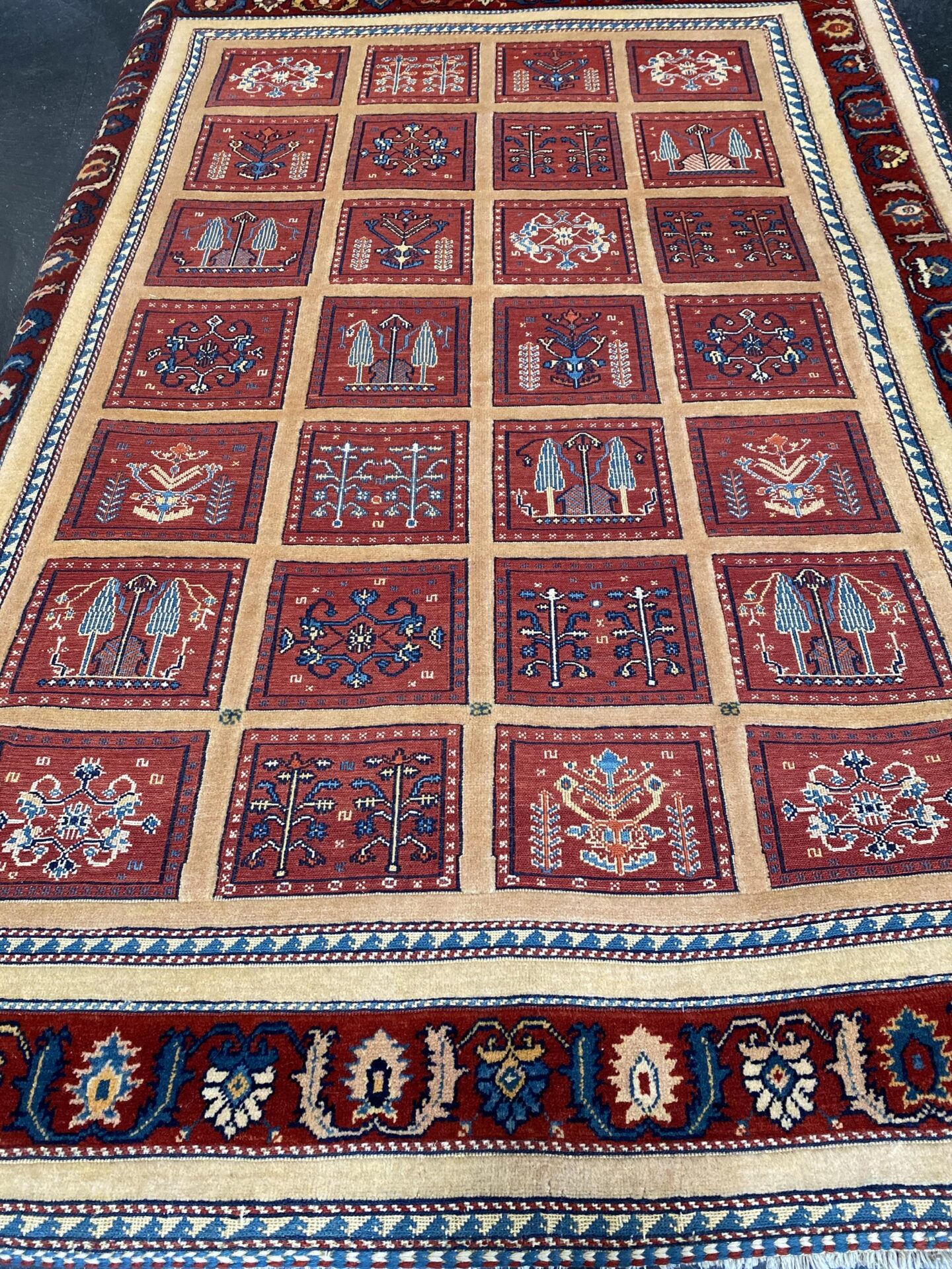 4' 06" x 6' 04" Iran Rug and Wool Material
