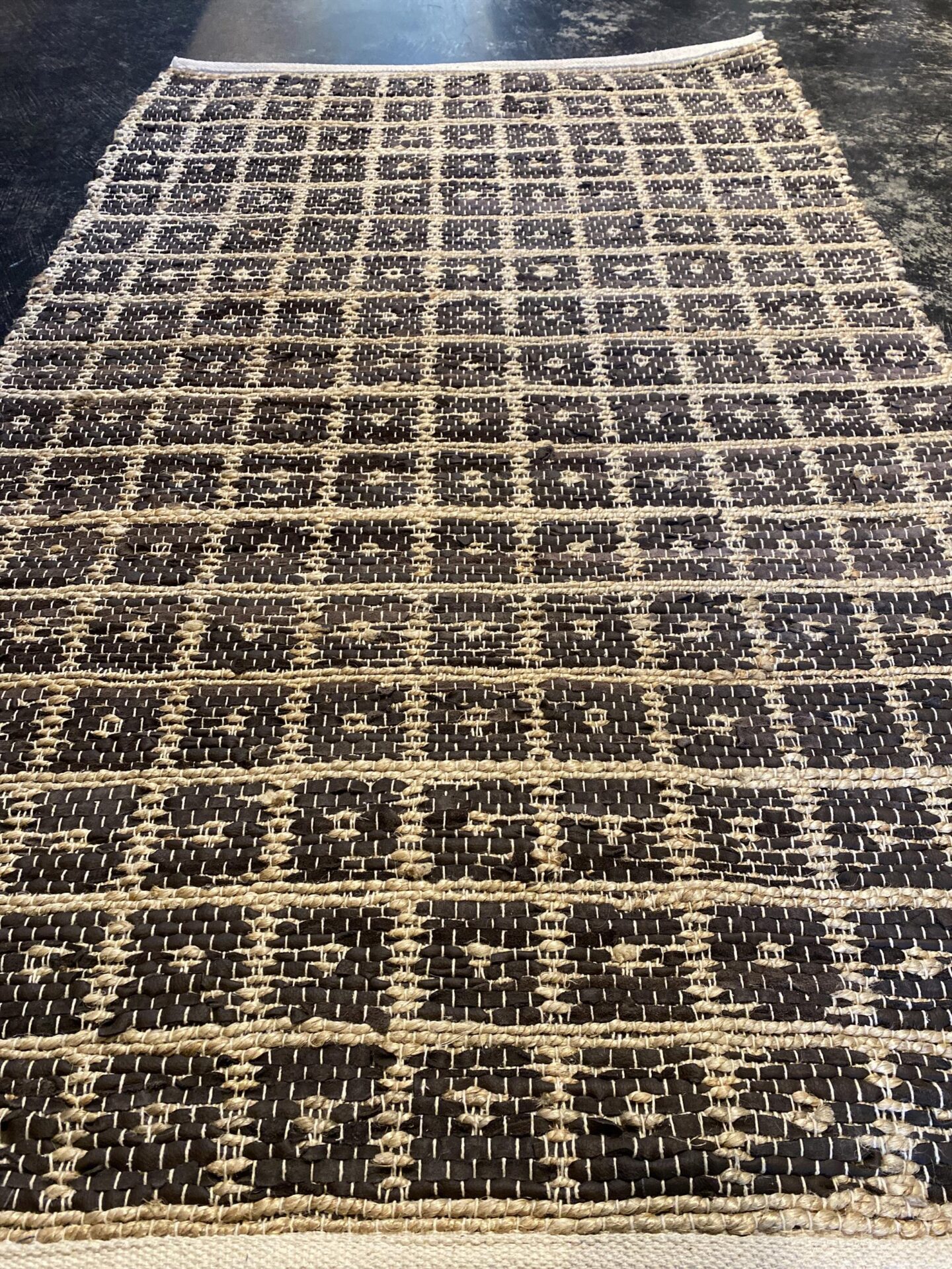 3' 00" x 5' 00" Hemp And Leather- India