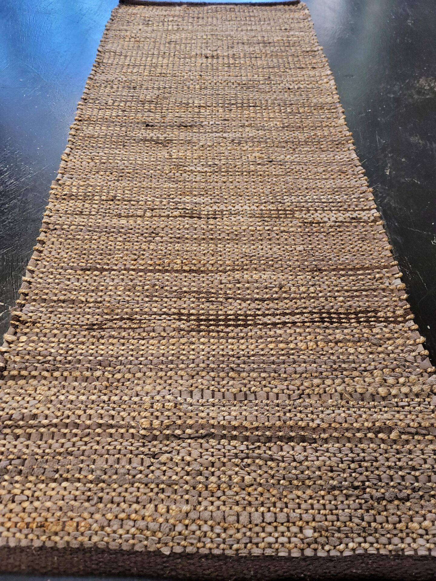 2' 00" x 5' 00" Hemp And Leather- India