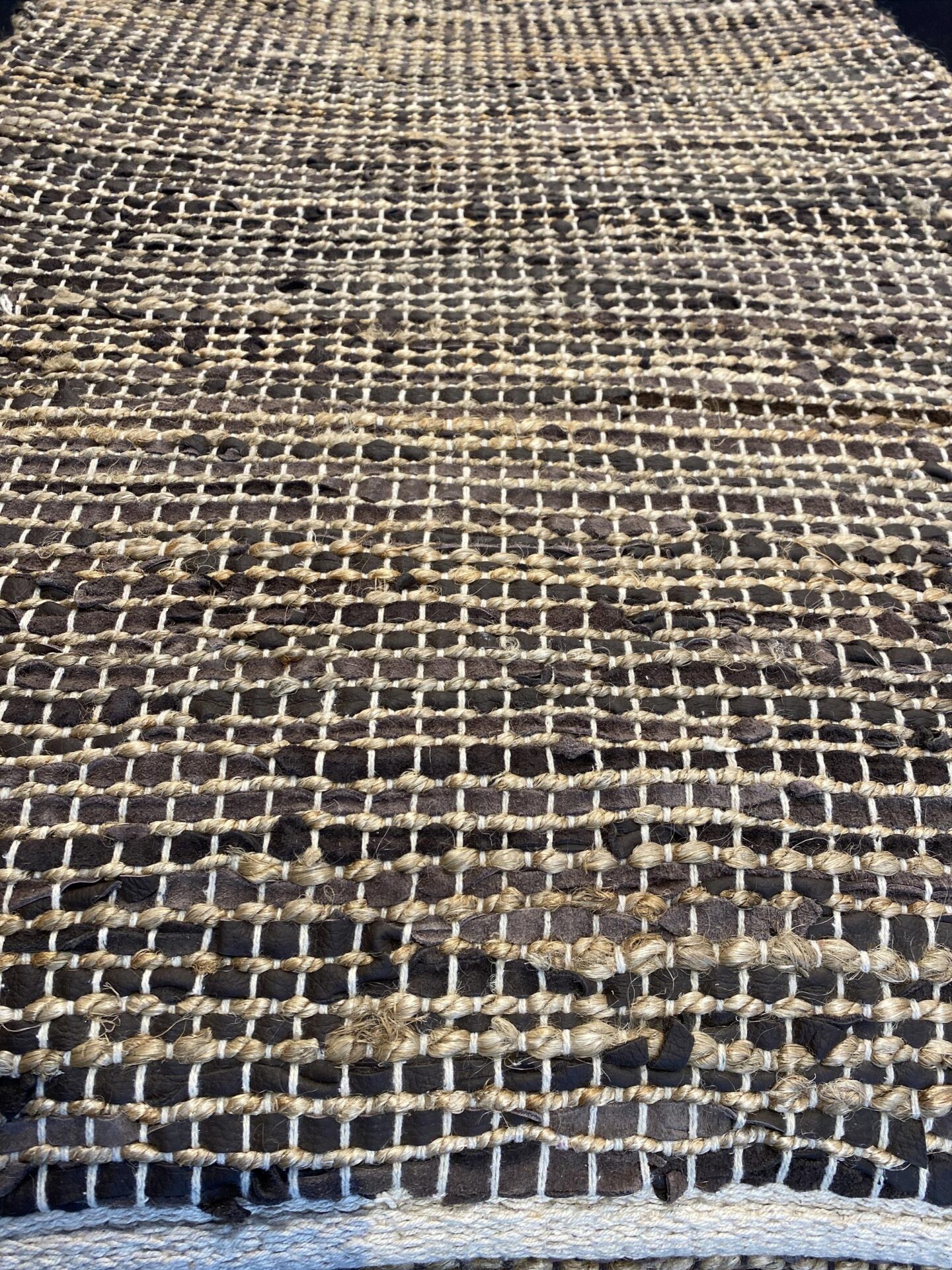 2' 00" x 5' 00" Hemp And Leather- India
