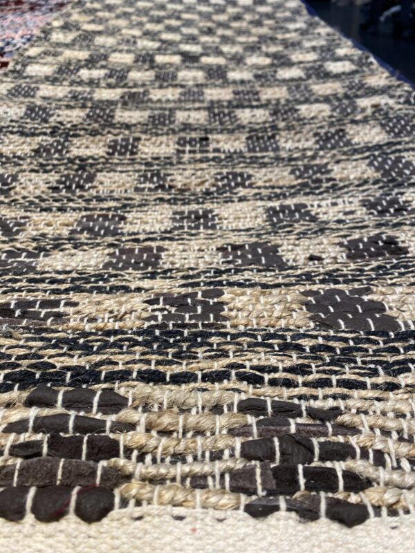 2' 00" x 5' 00" India- Hemp And Leather