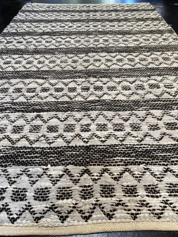 4' 00" x 6' 00" Indian Rug and Hemp And Leather Material