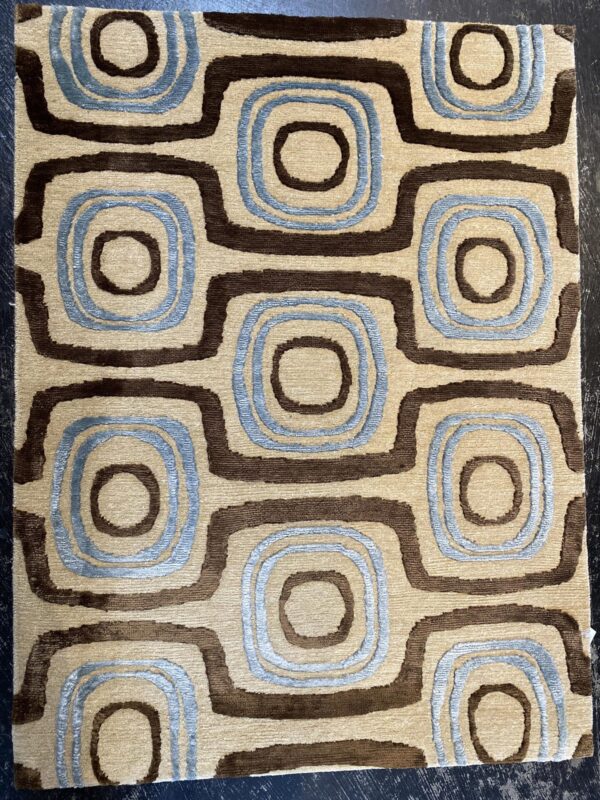 2' 00" x 3' 00" Wool & Silk Material - Tibetan Design