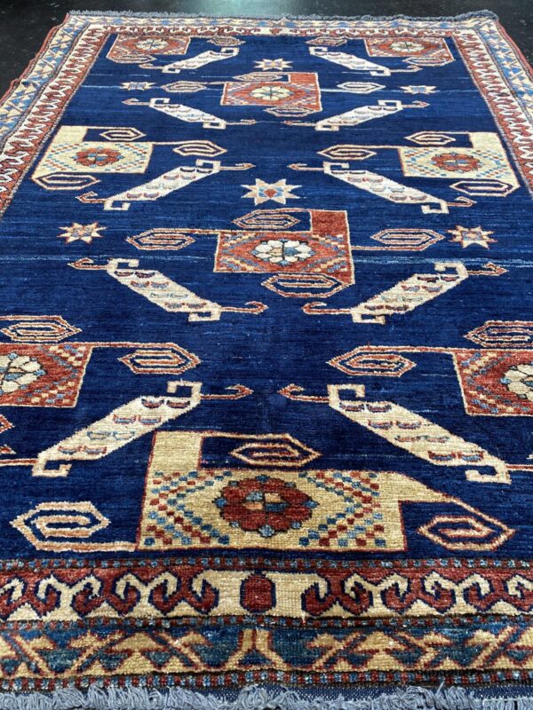 4' 00" x 5' 05" Kazak Design - Pakistan