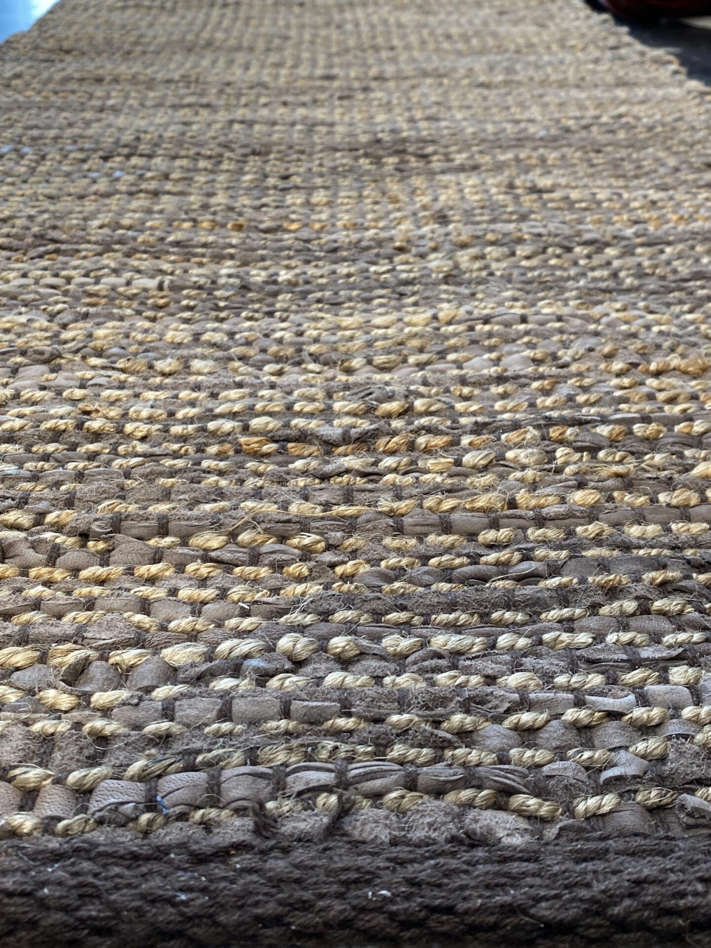 2' 00" x 5' 00" Hemp And Leather- India