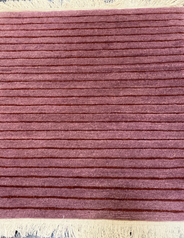 1' 07" x 1' 07" Trad Purple Rug- 4165 - Image 2