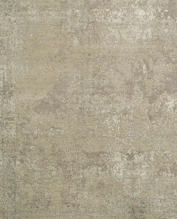 3' 01" x 4' 11" Wool And Viscose Rug From India - Image 2
