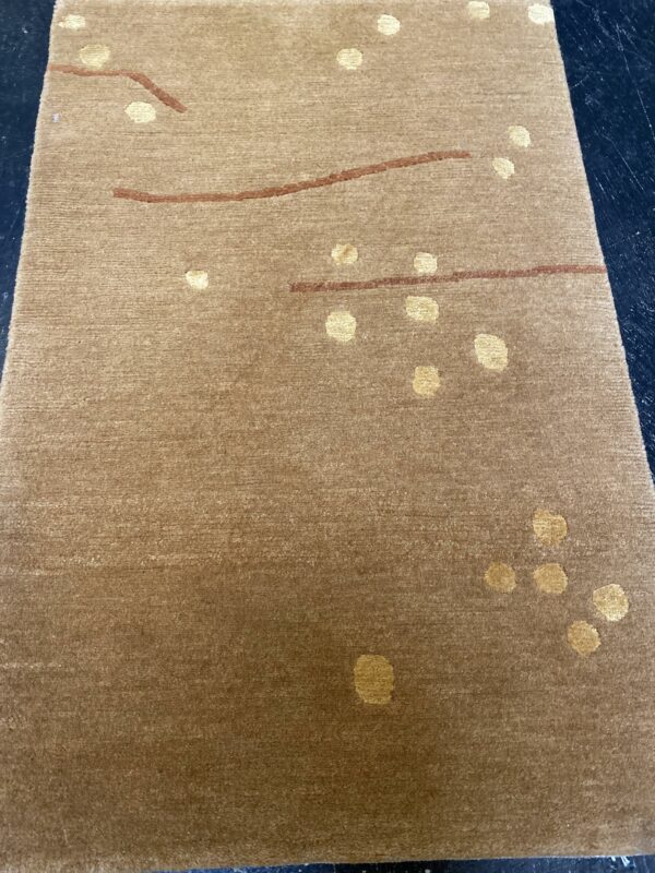 1' 08" x 2' 06" Wool & Silk Rug- 4167