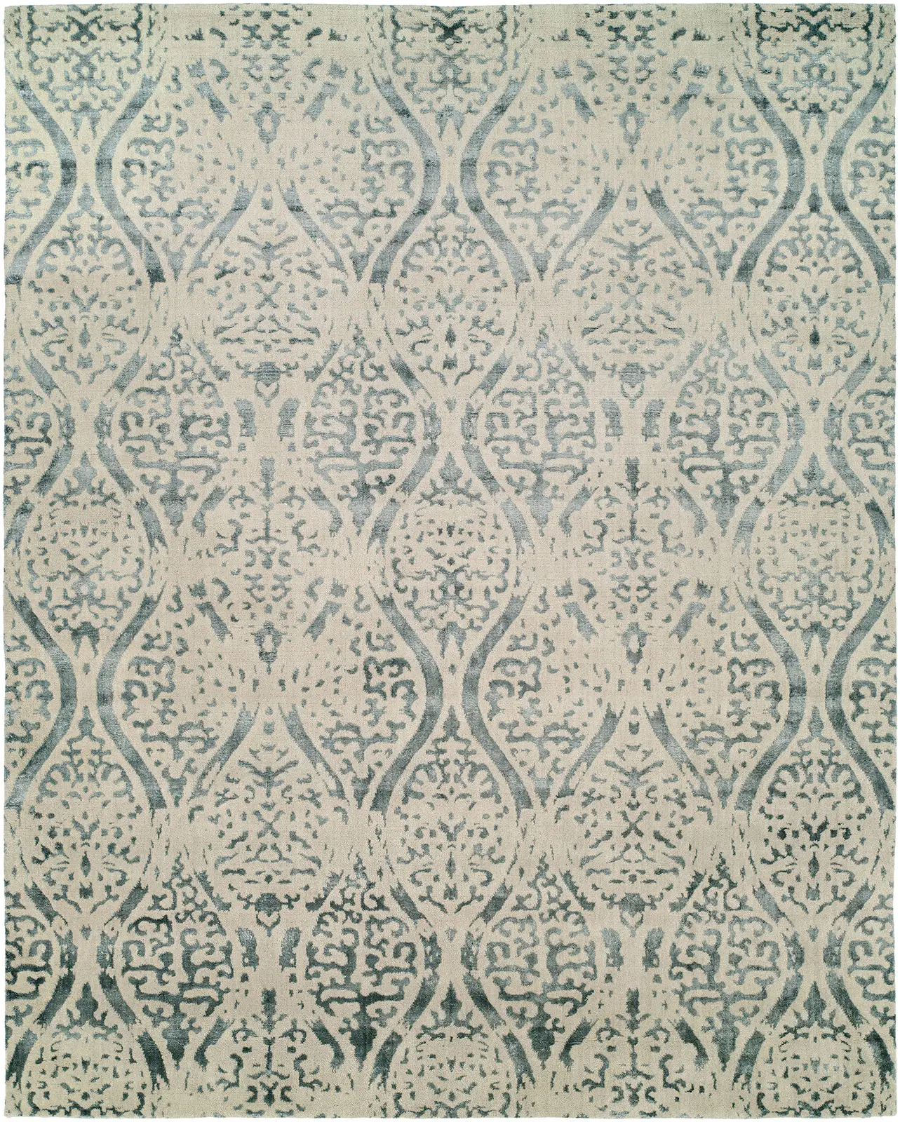 3' 05" x 5' 07" Wool And Viscose Rug From India