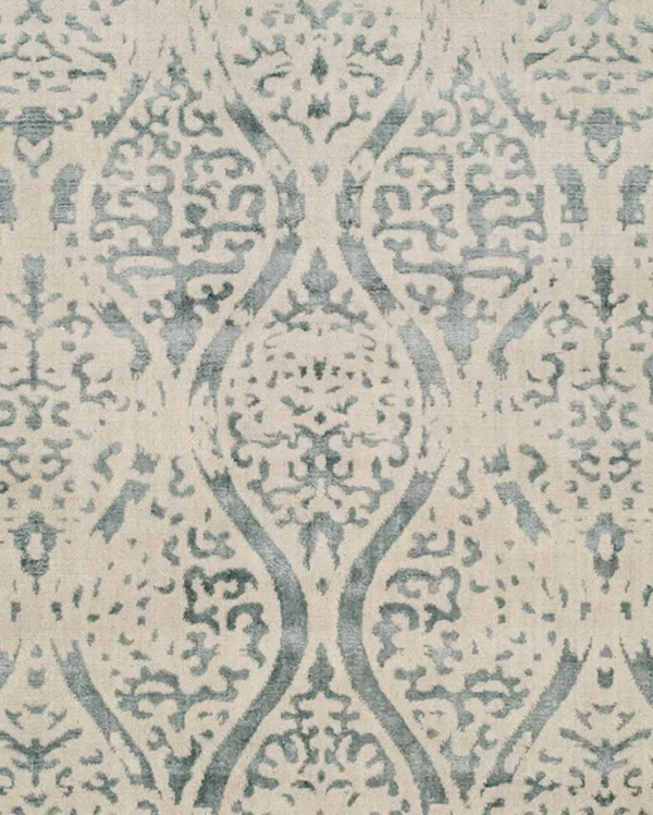 3' 05" x 5' 07" Wool And Viscose Rug From India - Image 2