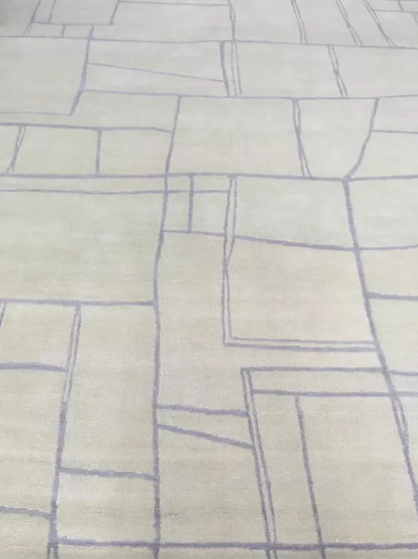 9' 00" x 12' 00" Wool, Linen Tibetan Rug- 4292 - Image 2