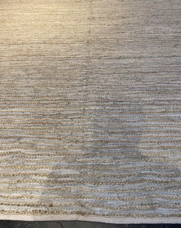 9' 00" x 12' 00" Hemp And Leather Rug- 4321 - Image 2