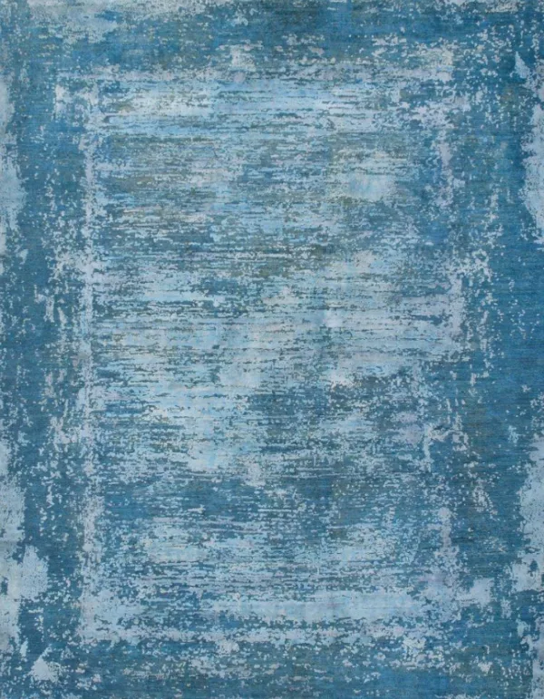 8' 10" x 11' 04" Wool Indigo Rug Collection- 5082 - Image 2