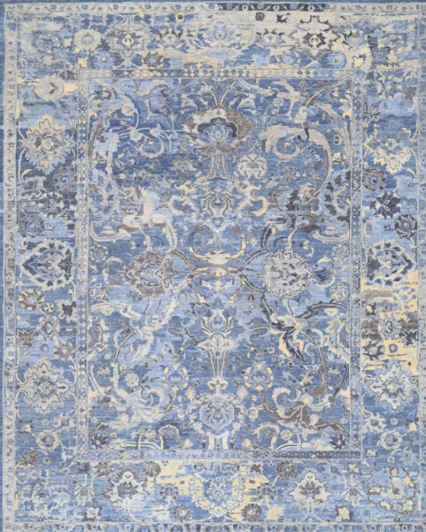 8' 00" x 9' 11" Wool Indigo Rug Collection- 5091 - Image 2