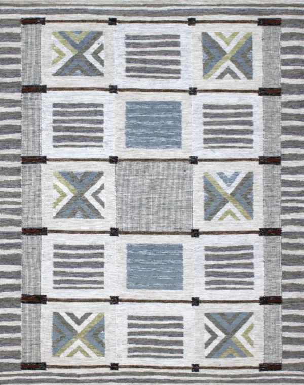 8' 01" x 10' 06" Wool Swedish Rug Collection- 5498 - Image 2