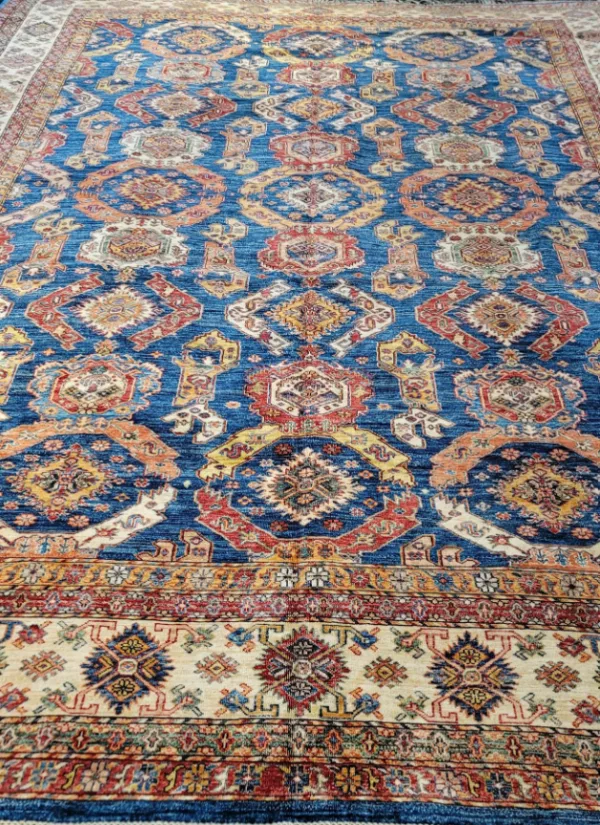 9' 10" x 13' 04" Wool Kazak Rug Collection- 6356 - Image 2