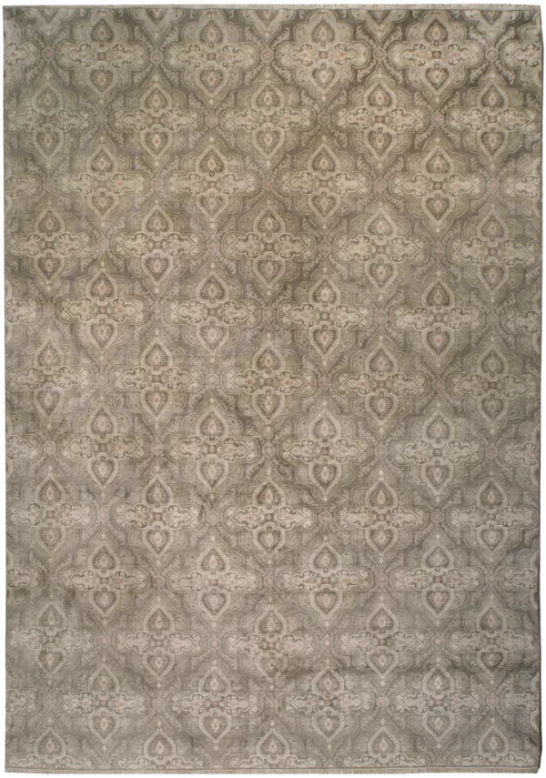 9' 10" x 14' 00" Wool & Silk Pearl Rug- 5275