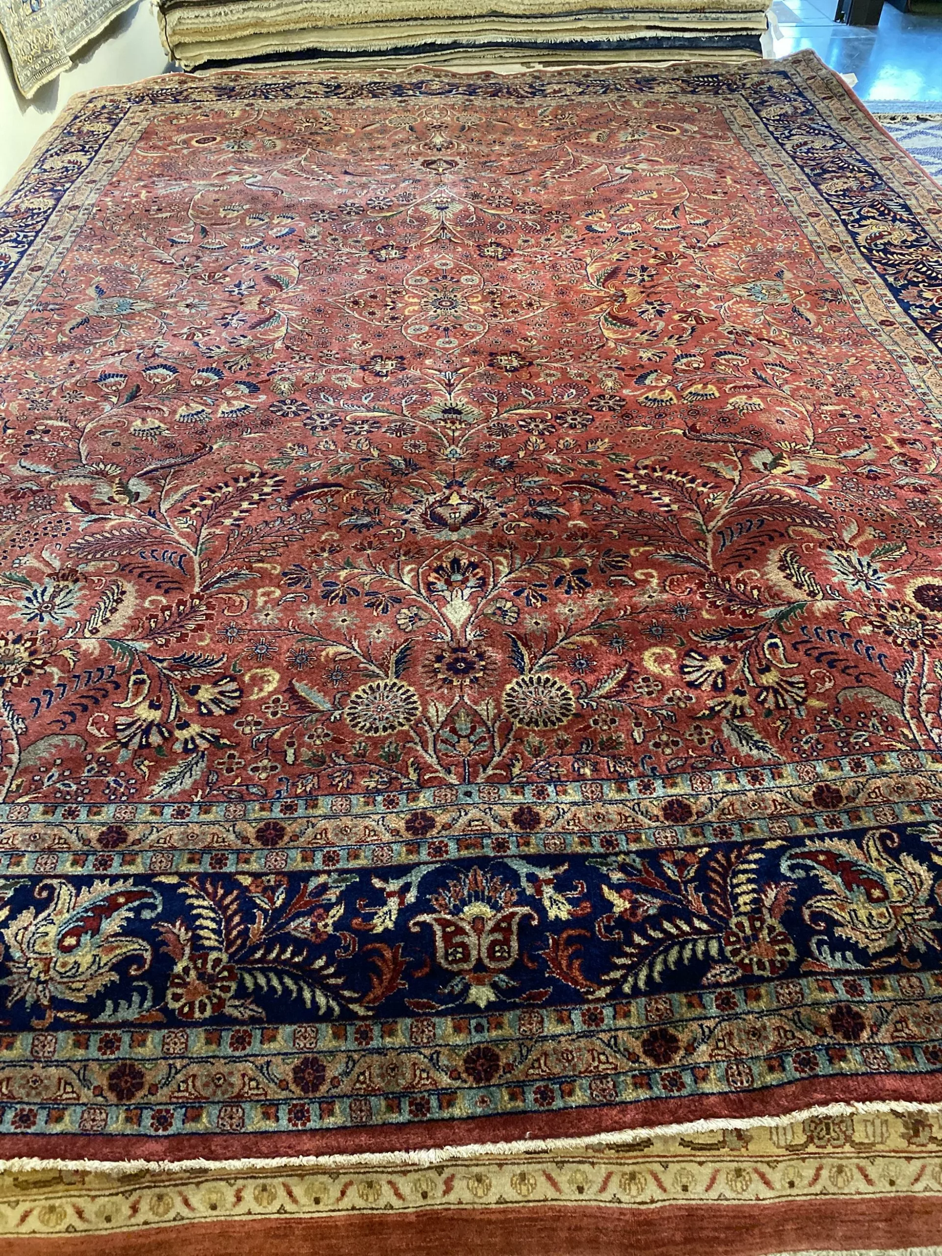 8' 11" x 11' 09" Wool Rectangle Rug- 4341