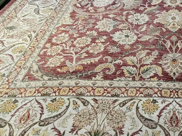 9' 11" x 10' 02" Wool and Vintage Rug - Image 2