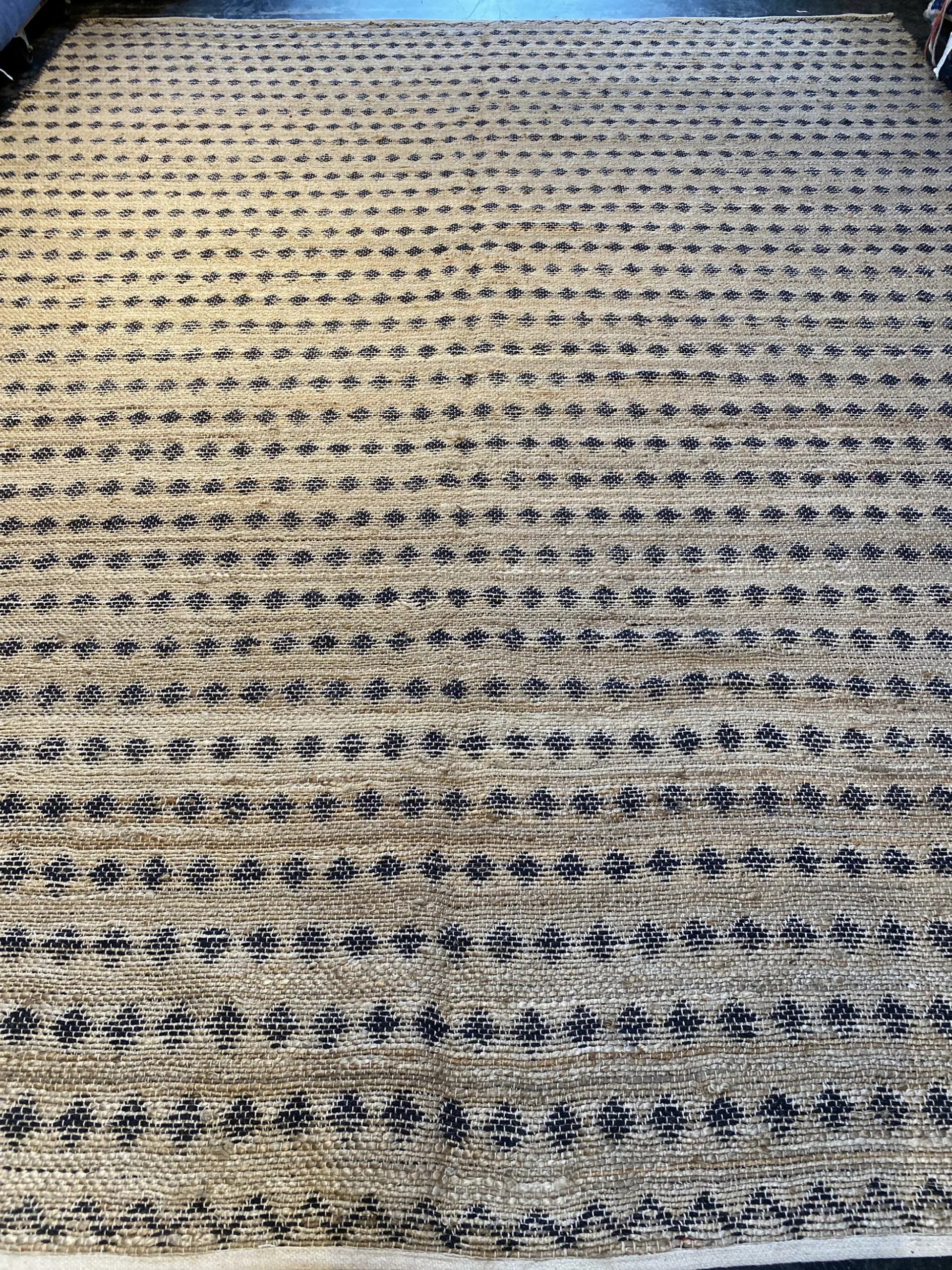 9' 00" x 12' 00" Hemp And Leather Rug