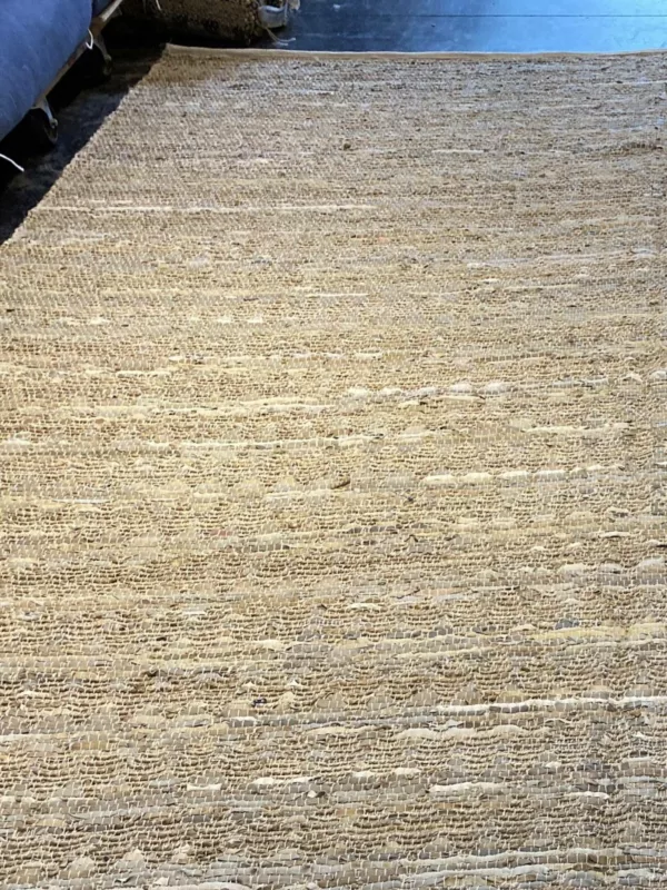 9' 00" x 12' 00" Hemp and Leather Rectangle, New Arrival from India - Image 2